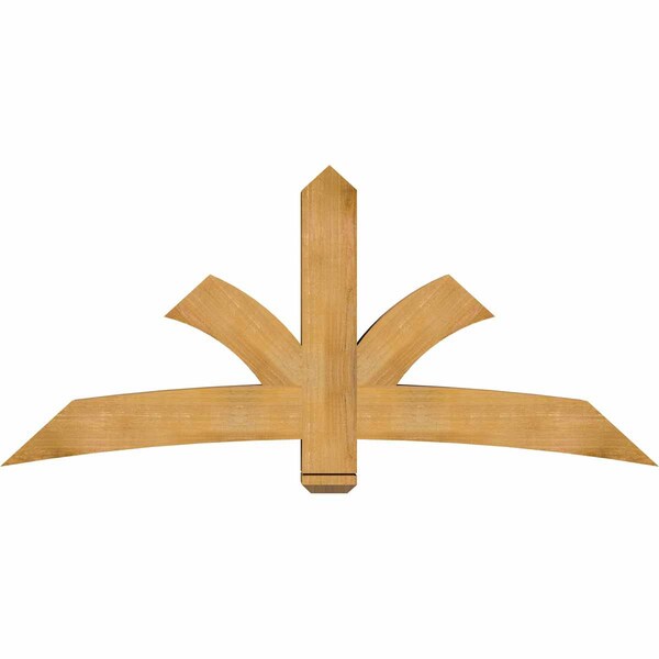 Ekena Millwork Davenport Rough Sawn Timber Gable Bracket, Western Red Cedar, 72"W x 33"H x 6"D x 6"F, 11/12 Pitch GBW072X33X0606DAV00RWR - main